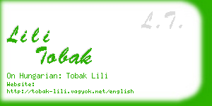 lili tobak business card